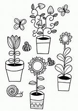 Coloring Pages Plants Colouring Plant Planting Grow Growing Kids Garden Activities Clipart Easy Family Children Printable Drawing Needs Gardening Sheets sketch template
