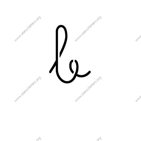 cute girly cursive uppercase lowercase letter stencils