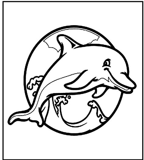 dolphin coloring pages dolphins fish color printable animals sketch
