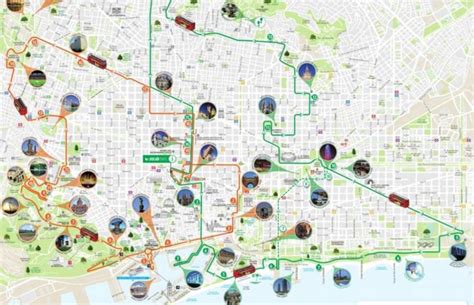 hop  hop  barcelona  tours en autobus son los mejores tours gratis  pie route map