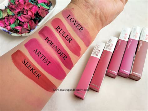 makeup  beauty  maybelline superstay matte ink swatches review