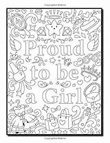 Coloring Amazon Inspirational Quotes Book Proud Fun Girls Girl Pages sketch template