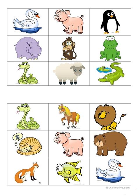 printable animal bingo