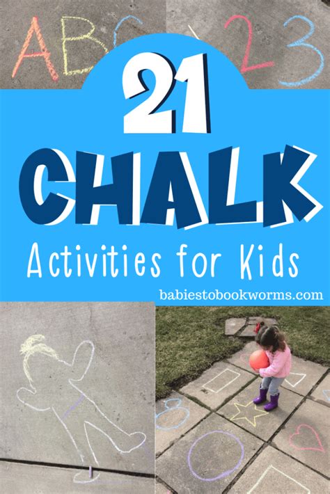 chalk activities  summer learning babies  bookworms