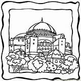 Jerusalem Coloring Pages Temple Building Dome Colouring Wall Sketch Nursery School Printable Choose Board Alphabet Getdrawings Sketchite 650px 57kb sketch template