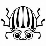 Insect Beetle Colorado Doodle sketch template