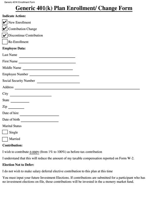 enrollment form template fill  printable fillable blank