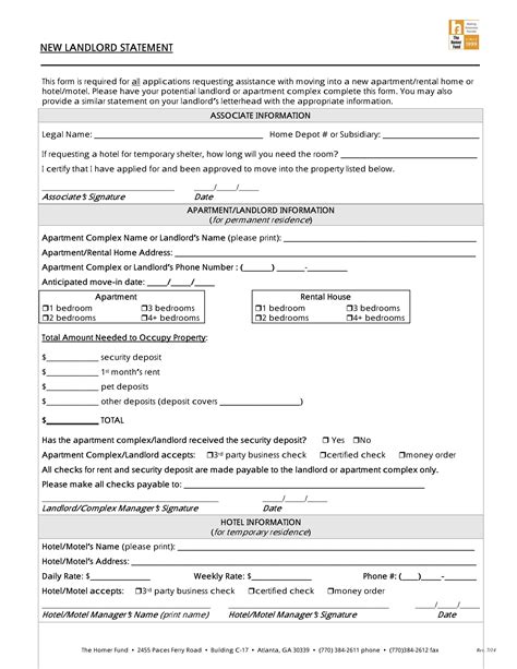 landlord statement forms   ms word