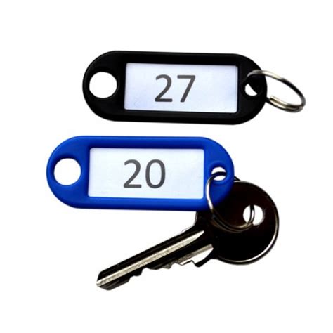 numbered plastic key tags