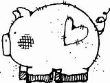 Pig Fat Coloring Books Cute Printable Pages sketch template