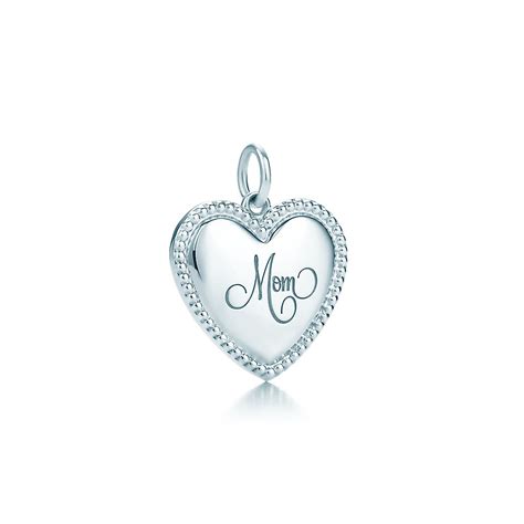 Tiffany Yours Mom Heart Charm In Sterling Silver Medium Tiffany And Co