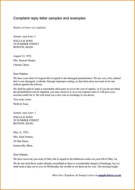 reply  patient complaint letter template examples letter template collection