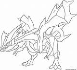 Kyurem Pokemon Qi Yin Imprimer sketch template
