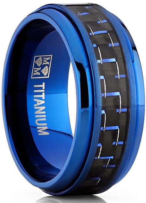 ringwright co men s blue titanium wedding bands ring