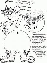 Coloring Puppet Snowman Crafts Pages Paper Pheemcfaddell Craft Puppets Christmas Printable Toys Cut Neige Noel Da Bonhomme Puck Color Related sketch template