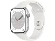 apple  series  smartwatch zilver  mm wit sportbandje aluminium gps cellular voor