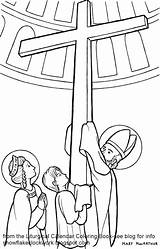 Cross Exaltation Coloring Holy Pages September Snowflakeclockwork Catholic St Artikel Von sketch template