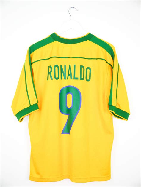 Original 1998 00 Brazil Home Jersey 9 Ronaldo M L Rb Classic