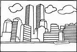 Coloring Pages Trade Center sketch template