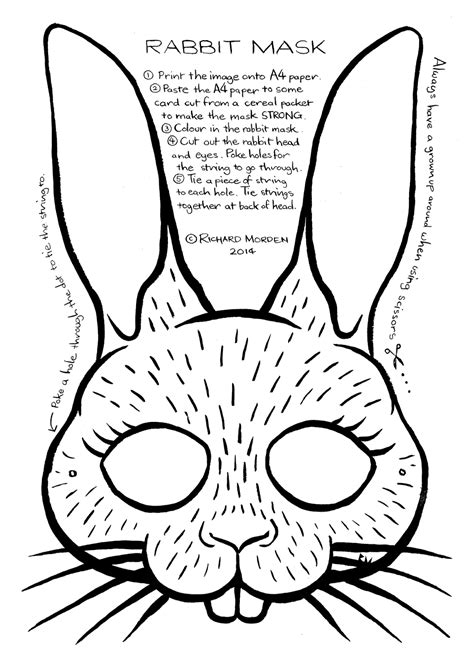 printable bunny mask template png simasbos