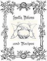Spell Coloring Spells Witchcraft Wicca Bos3 Magick Divider Bos Potions sketch template