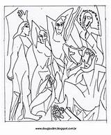 Picasso Avignon Demoiselles Desenho Guernica Matisse Tarsila Amaral Artistas Retrato Desenhar sketch template