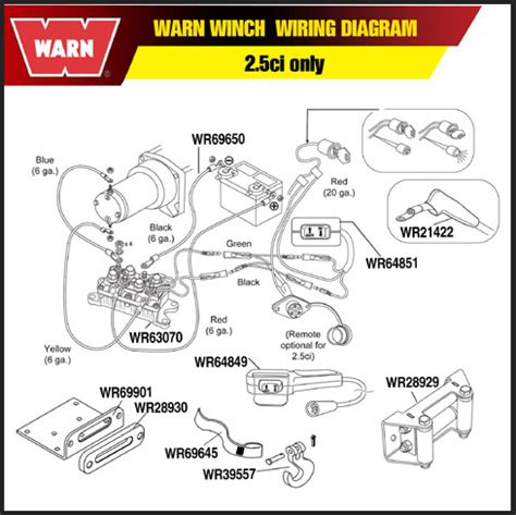 warn winch controller  pin wiring diagram winch warn ramsey  xd badland winches xp