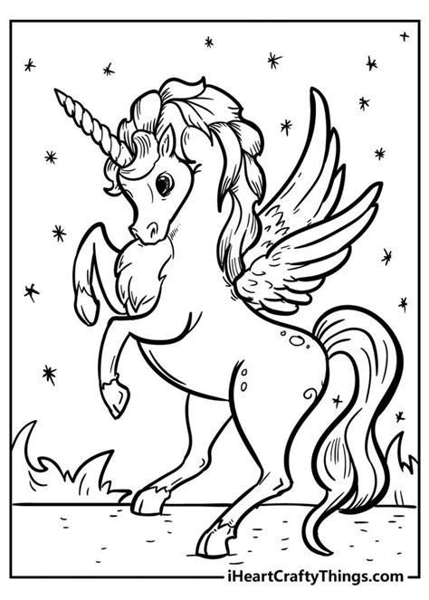 hard coloring pages  unicorns