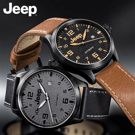 jeep watches  men mechanical wristwatches leather buckle  waterproof luminous men watches