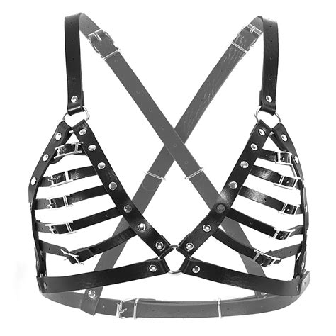 Sexy Pu Leather Harness For Women Fashion Punk Gothic Sexy Hollow Out