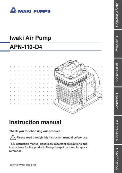 iwaki pumps apn   instruction manual   manualslib