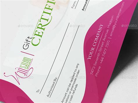 nail salon gift certificate  business card template gift
