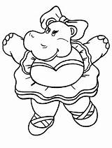 Coloring Pages Ballet Sports Animal Hippo Hippos Dancing Dancer Tutu Little Book Advertisement Loud Lily Too sketch template
