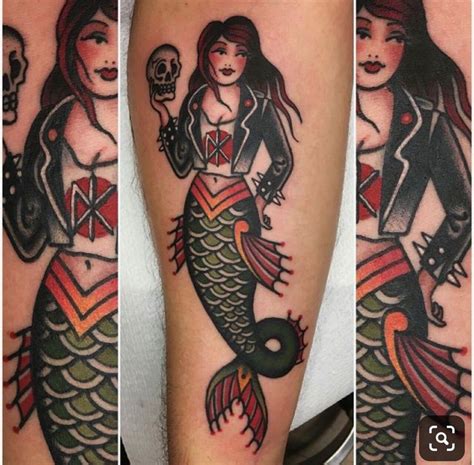 Pin By Carrie S On Mermaids Traditional Mermaid Tattoos