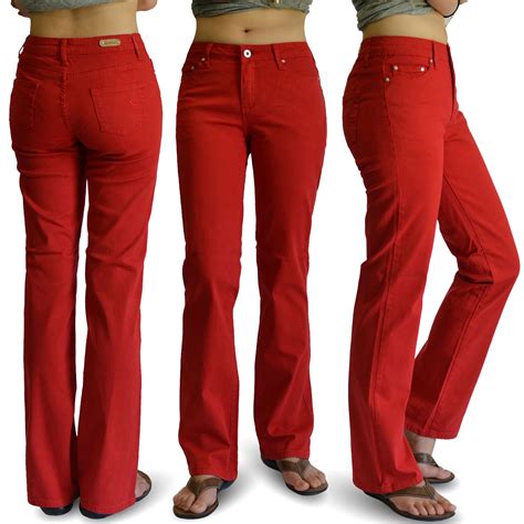 touch womens denim stretch jeans  red size walmartcom walmartcom