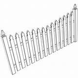 Fence Picket Drawing Wood Gothic Getdrawings 3d sketch template