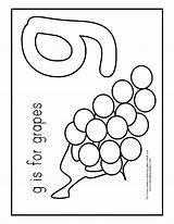 Grapes Coloring Uppercase Template sketch template
