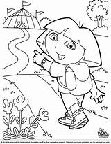 Coloring Explorer Dora Kids Printable Library Pages sketch template