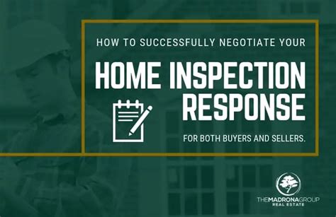 negotiating  home inspection response  madrona group