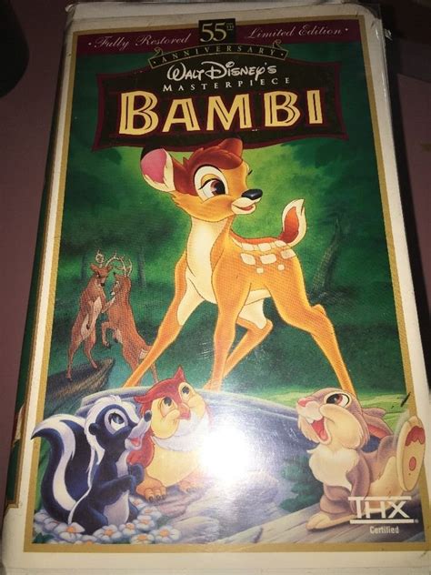 Very Rare Bambi Vhs 9505 55th Anniversary Limited