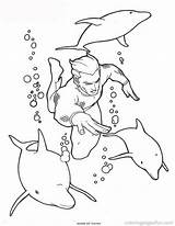 Coloring Aquaman Pages Lego Printable Quality High Print Books sketch template