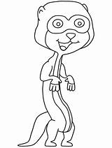 Meerkat Coloring Pages Animals Animal Template Printable Cartoon Drawing African Templates Tissue Paper Funny Color Printables Print Kids Book Advertisement sketch template