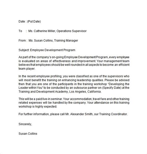 employment letter templates  ms word