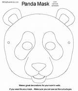 Panda Mask Cut Bear Kids Masks Template Printable Color Animal Crafts Zoo Animals Mascara Craft Visit Templates Chinese sketch template