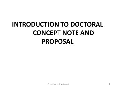 development  phd concept note  proposal