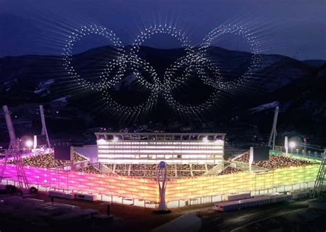 winter olympics record breaking drone show   scenes geeky gadgets