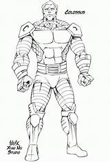 Men Colossus Coloring Pages Marvel Popular Template sketch template