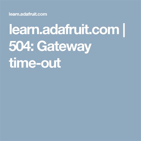 504 Gateway Time Out Arduino Get