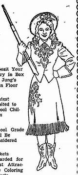 Annie Oakley Coloring Gun Movie Musical Pages Colouring 1950 Paper Dolls Hutton Had Singing Role Dancing Starring Sta sketch template