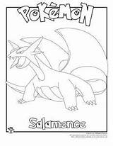 Coloring Salamence Pokemon Pages Pikachu Drawing Woojr För Barn 공부 색칠 Activities Kids sketch template